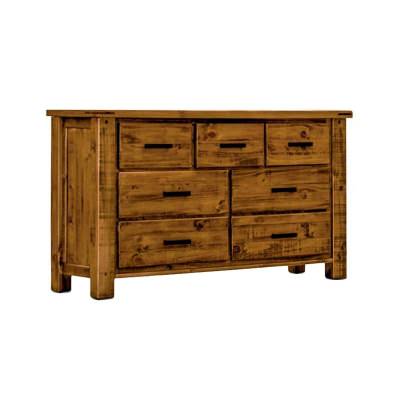 Oxley Pine Timber 7 Drawer Dresser