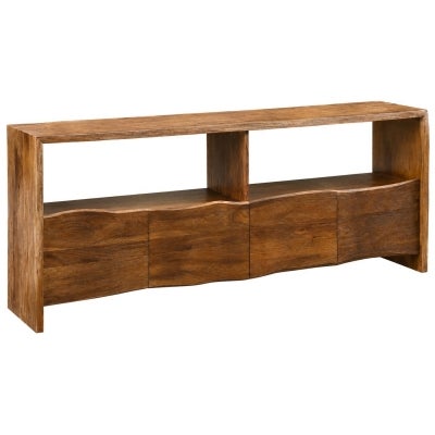 Peighton Acacia Timber 4 Drawer TV Unit, 200cm