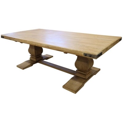 Oatley Mango Wood Pedestal Coffee Table, 140cm, Honey Wash