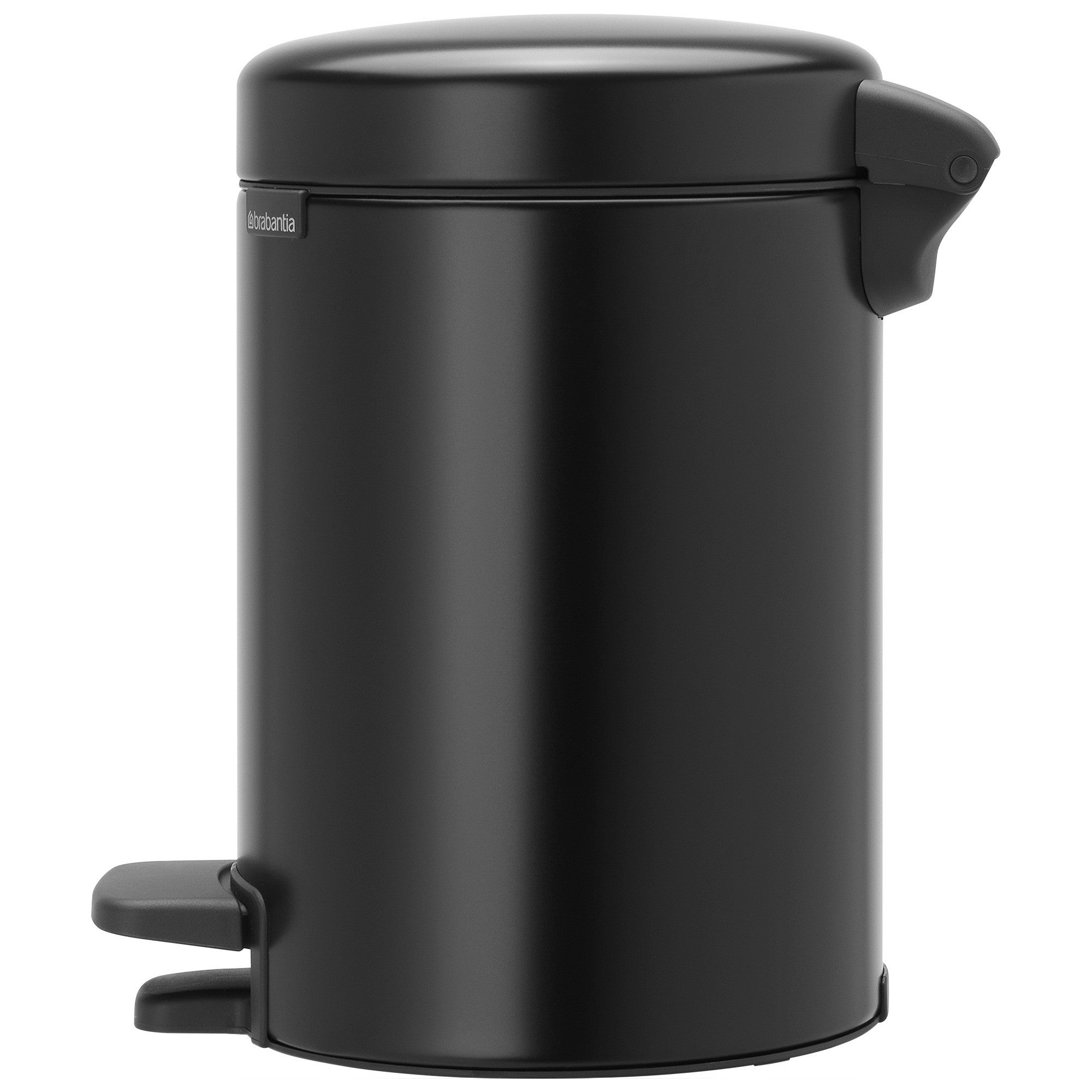 Brabantia NewIcon Pedal Waste Bin, 3 Litre, Matt Black