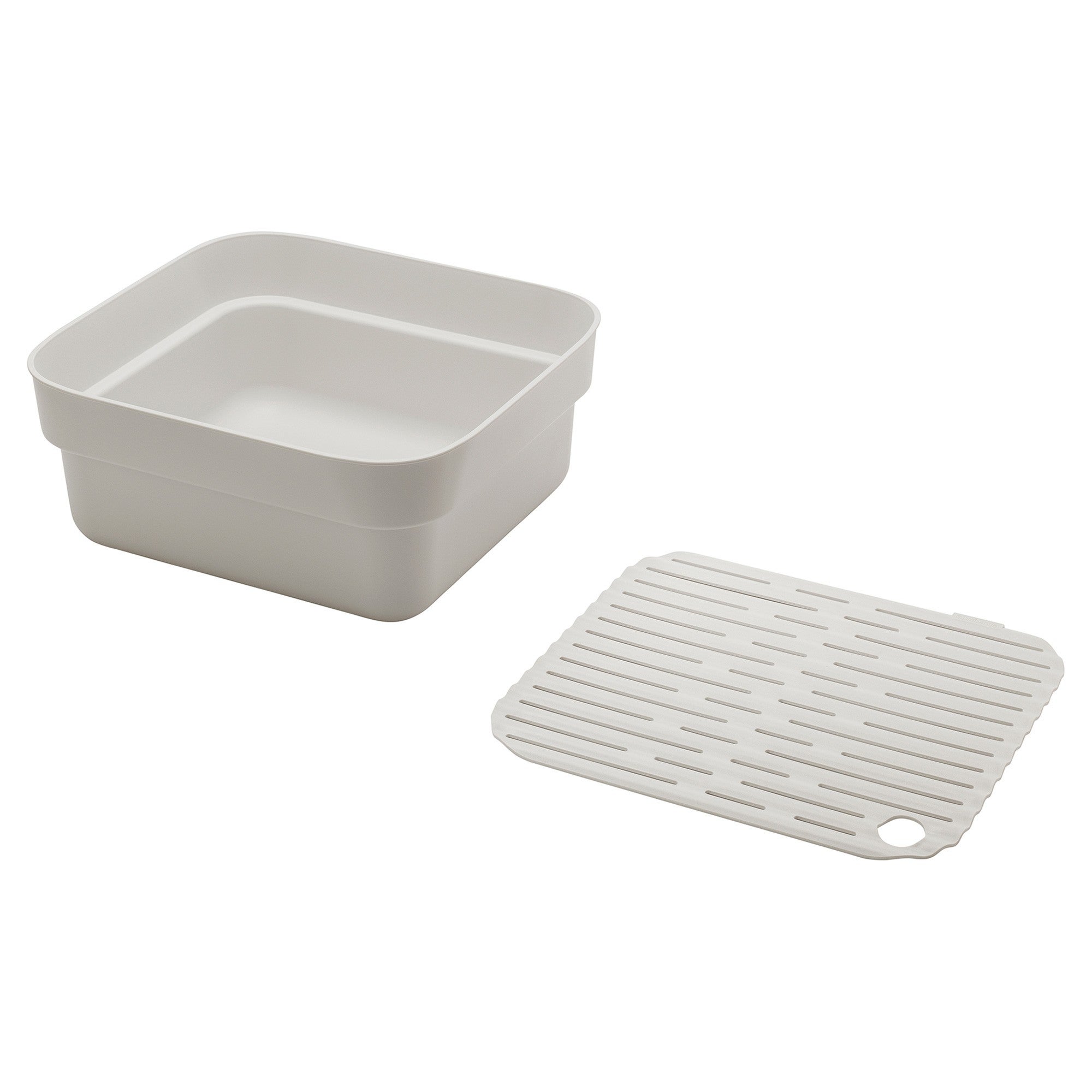Brabantia Washing Up Bowl with Drying Tray Light Grey