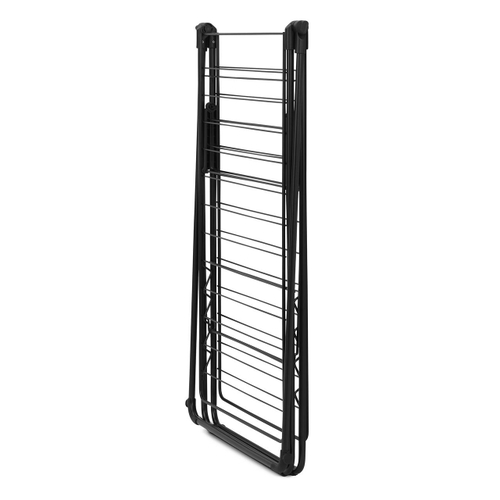 Brabantia HangOn Clothes Drying Rack with Garment Rack, 25m, Matt Black