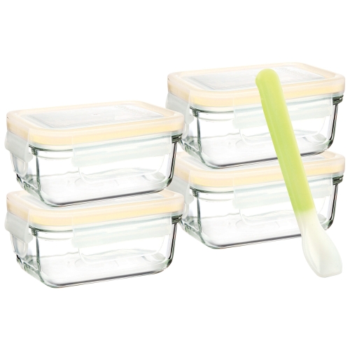 Glasslock Piece Rectangular Baby Food Container Set with - Main Image