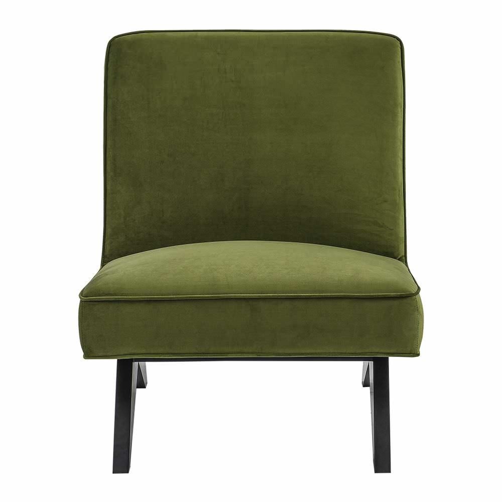 Slipper chair velvet top