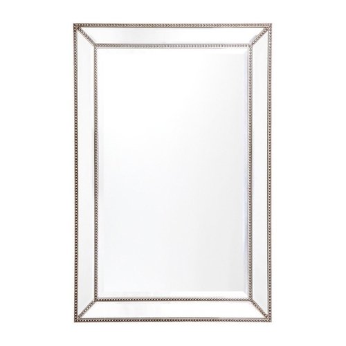 Zeta Wall Mirror, 90cm, Antique Silver