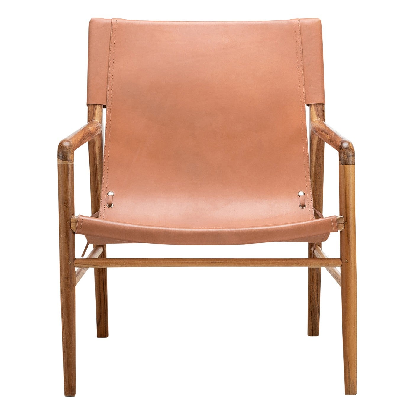Tan leather deals sling chair