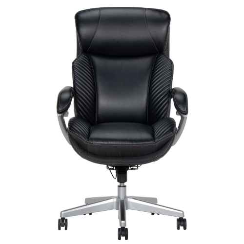 iComfort Big Tall PU Leather Executive Office Chair, Black