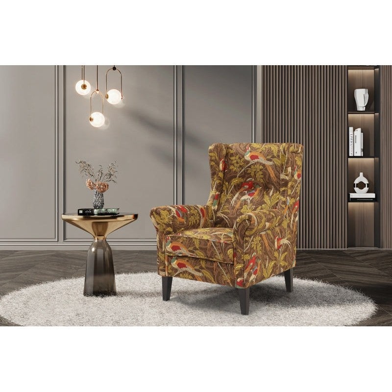 Chinoiserie wingback sale chair