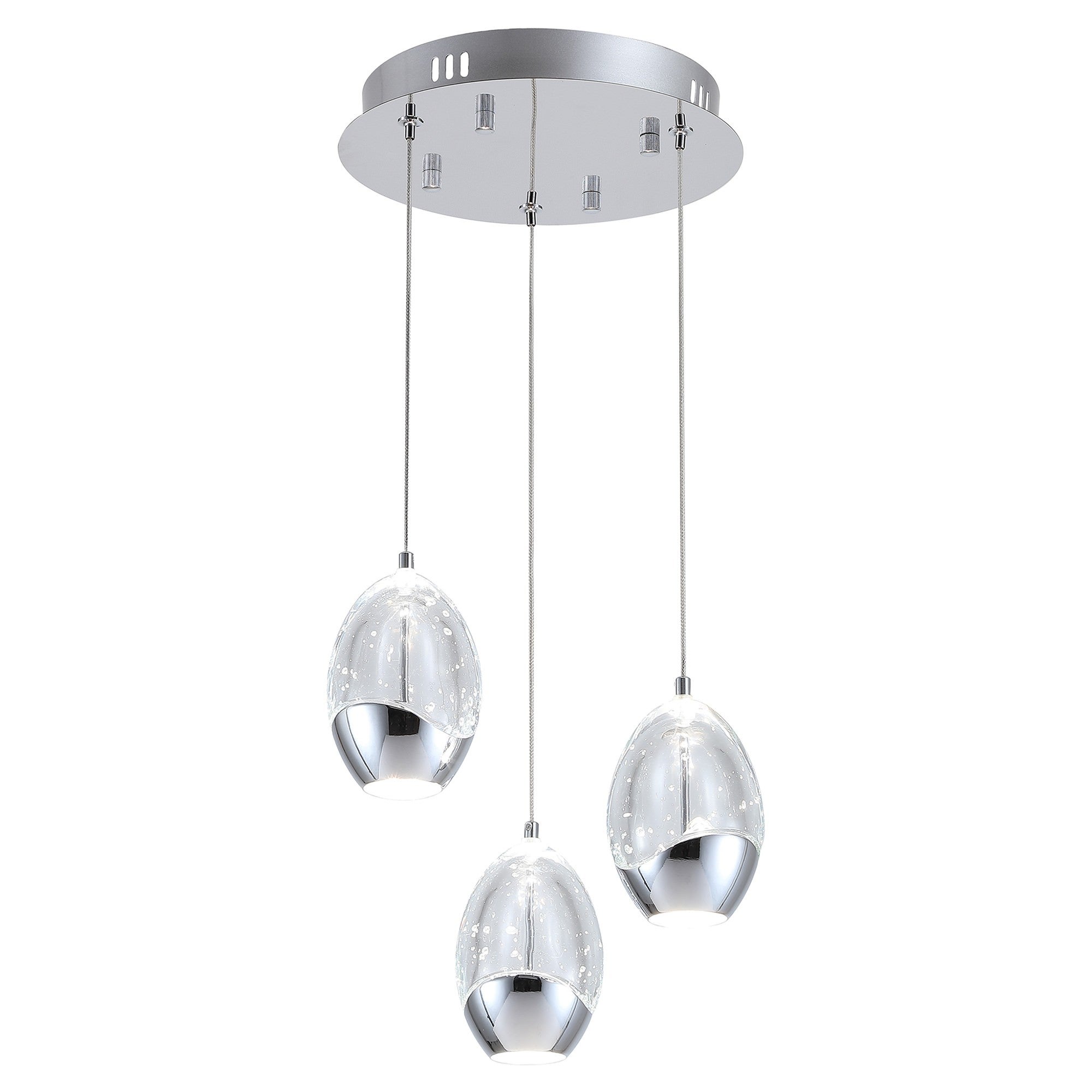 Led cluster pendant outlet lights