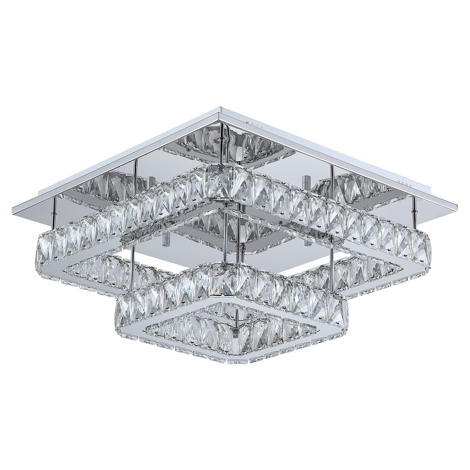 Square metal top light fixture