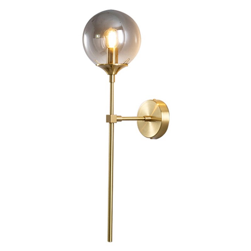 Brass and deals glass wall sconce