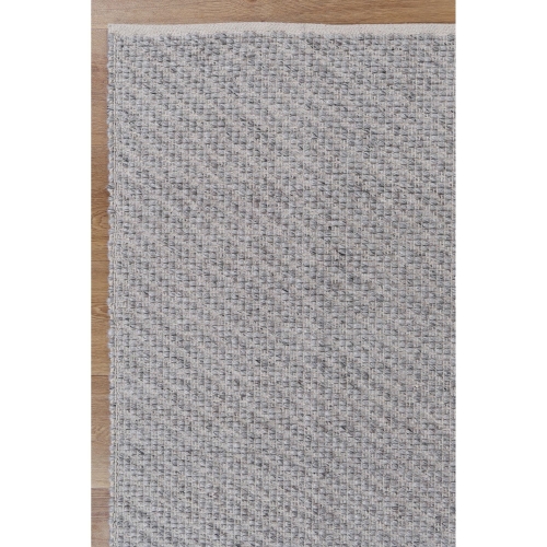 Basalt Handwoven Wool Rug, 225x125cm, Grey