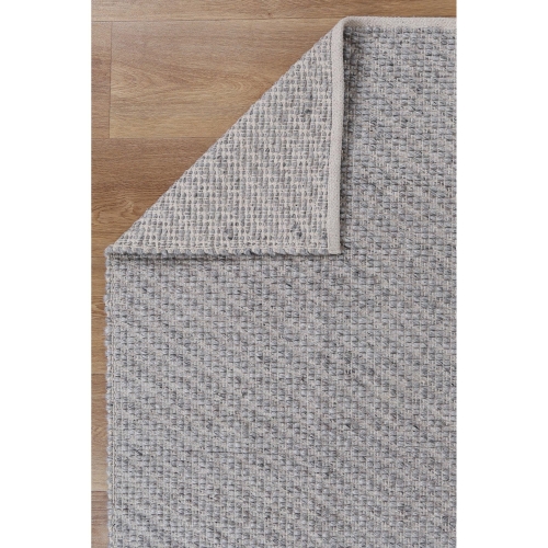 Basalt Handwoven Wool Rug, 225x125cm, Grey