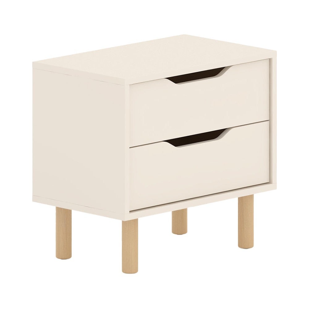 Boori Modular Wooden Bedside Table Soft White Beech