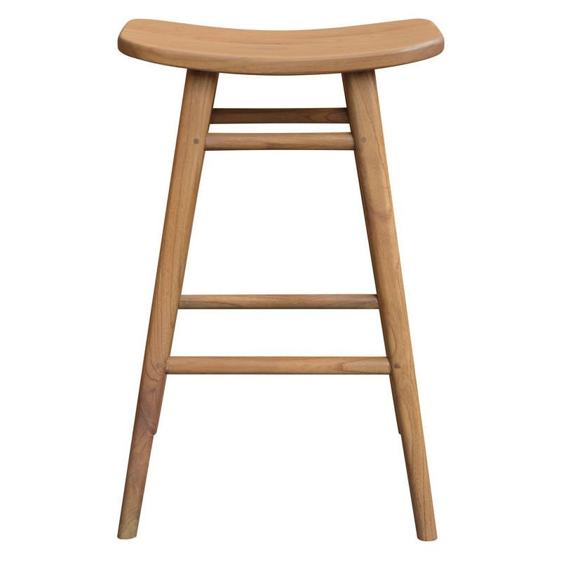 Wood saddle deals counter stool