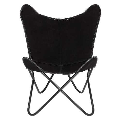 Adonis Suede Leather Butterfly Chair