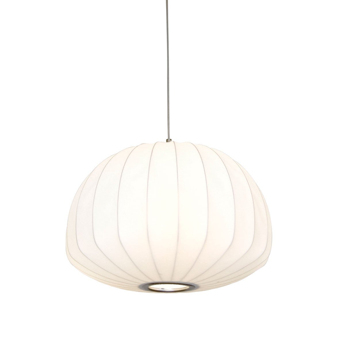 Large fabric outlet pendant light