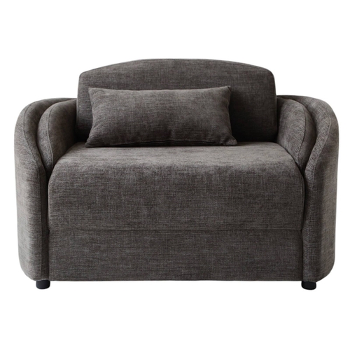 Cuddle Fabric Fold Out Sofa Bed, Single, Charcoal