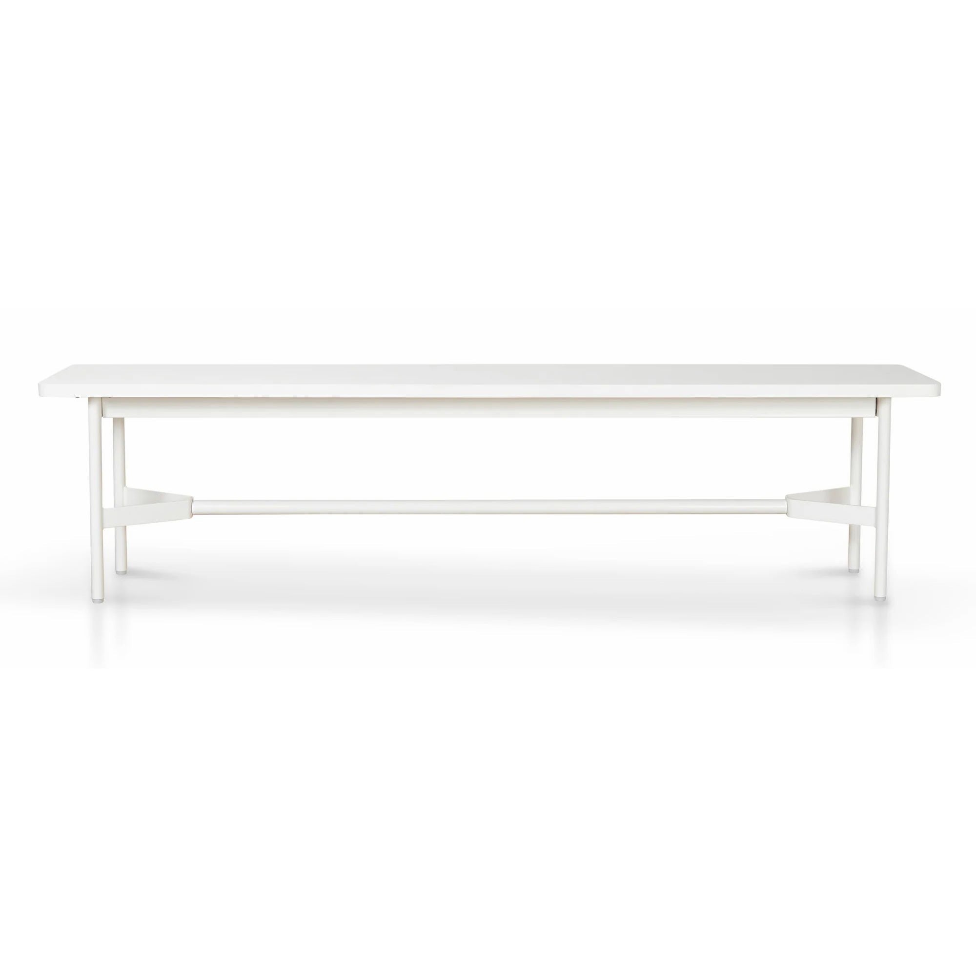 〆1/31 WHITE_WOOD_BENCH #1 Alsike Wooden Dining Bench, 180cm, White / White