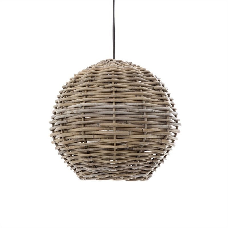 Oval rattan hot sale pendant light