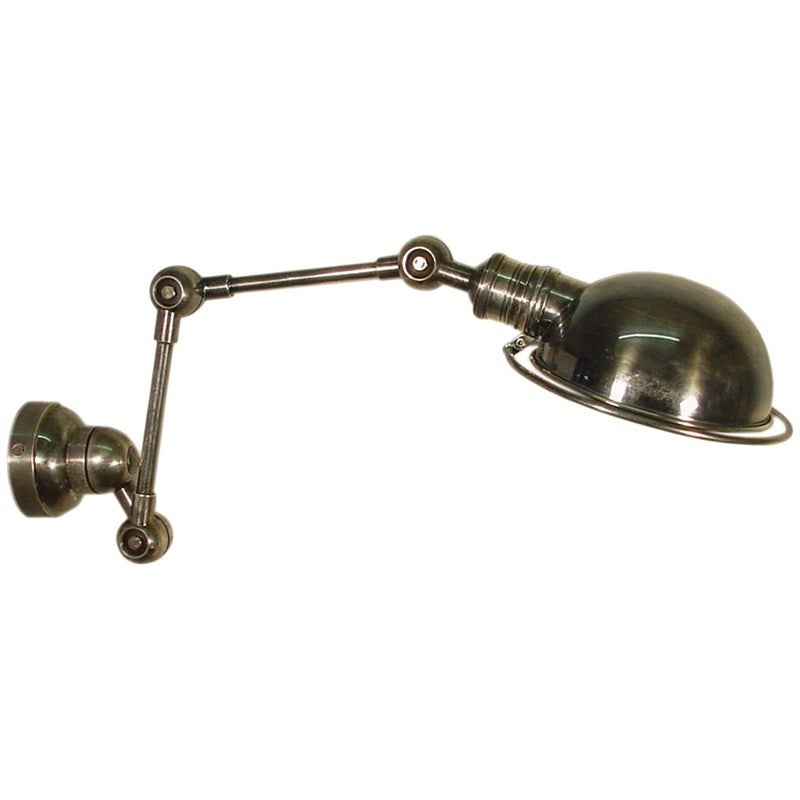 Brass arm deals wall sconce