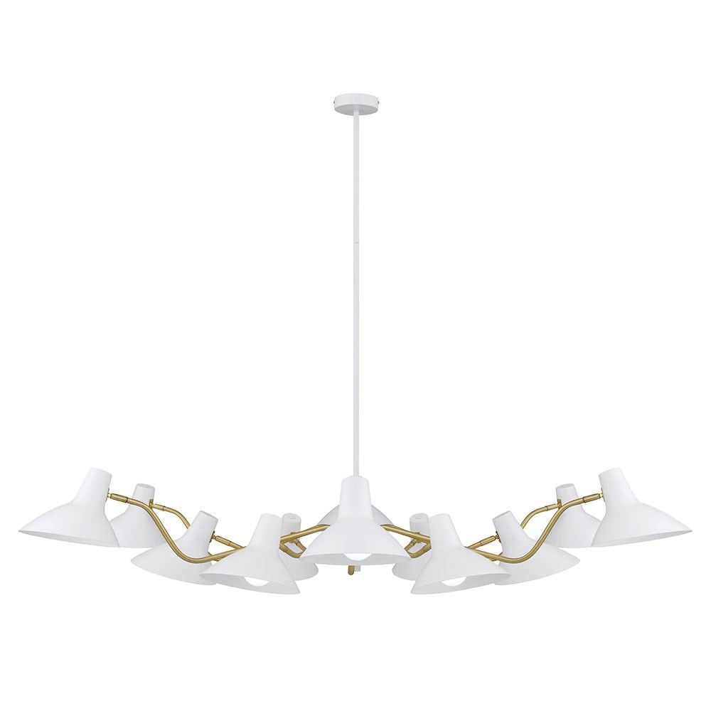 White cheap metal chandelier