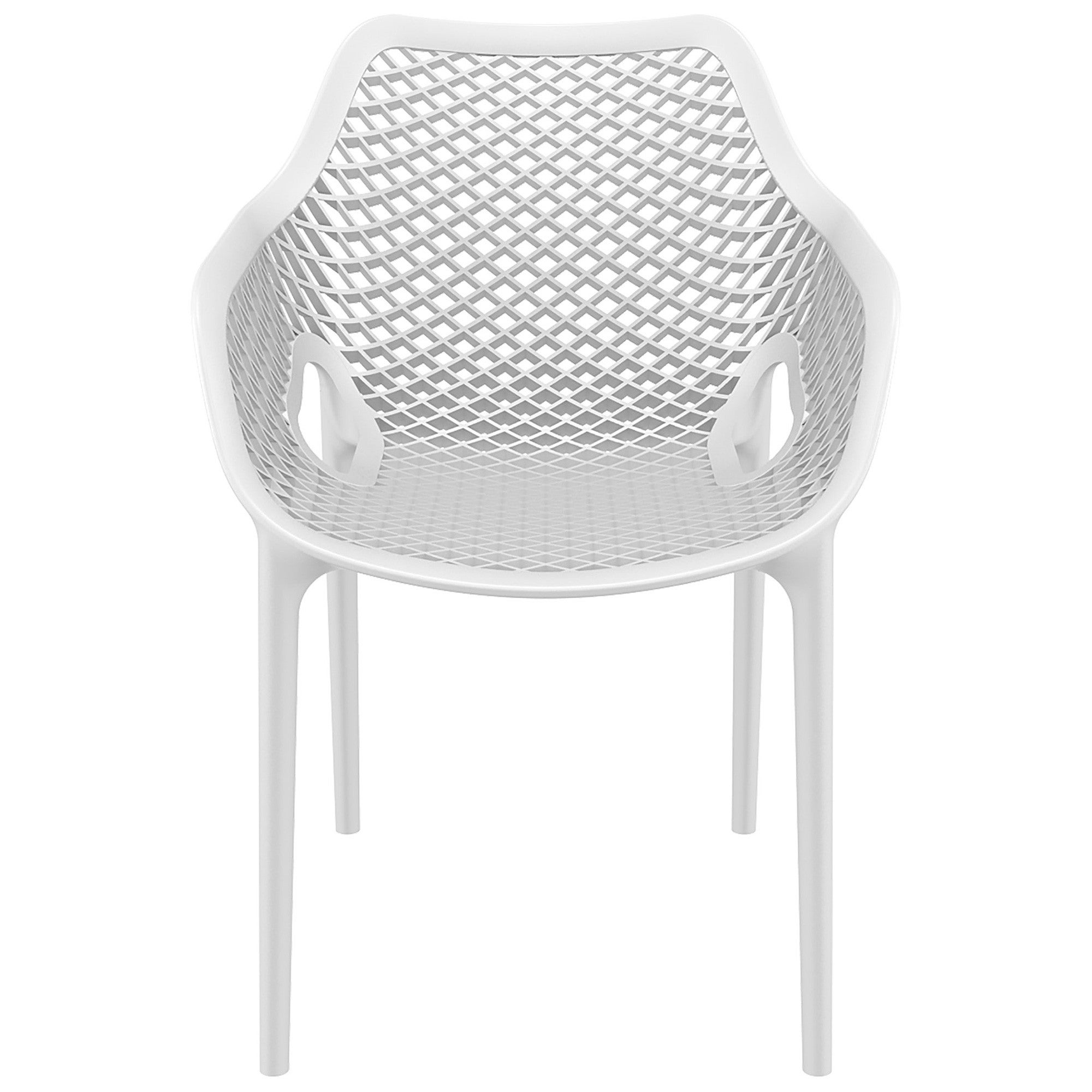 Siesta Air Commercial Grade Indoor Outdoor Dining Armchair White