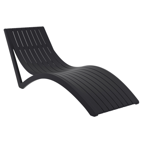 Polypropylene Day Lounger Curved Plastic Sun Lounger Hotel