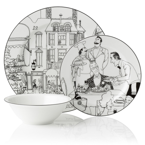 Noritake Le Restaurant Fine Porcelain 12 Piece Dinner Set