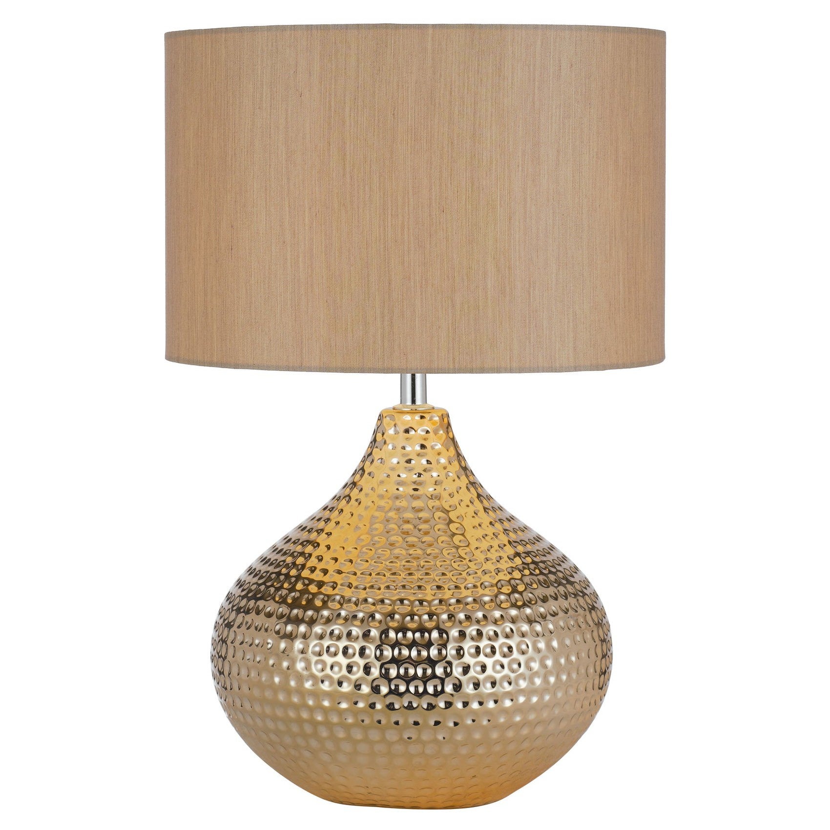 Copper and top grey table lamp
