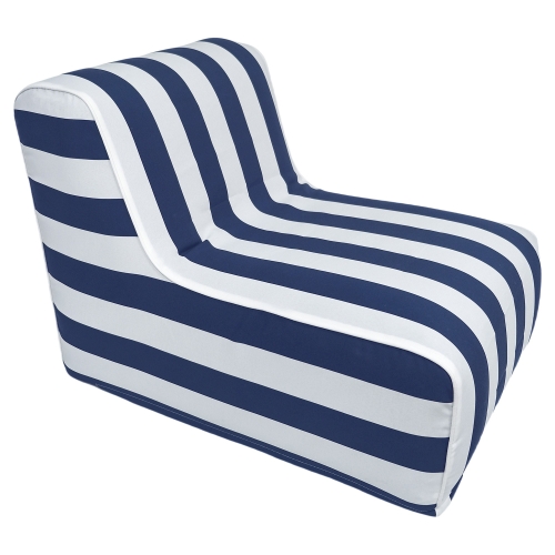 Santorini Inflatable Outdoor Lounge Chair, Navy White Stripe
