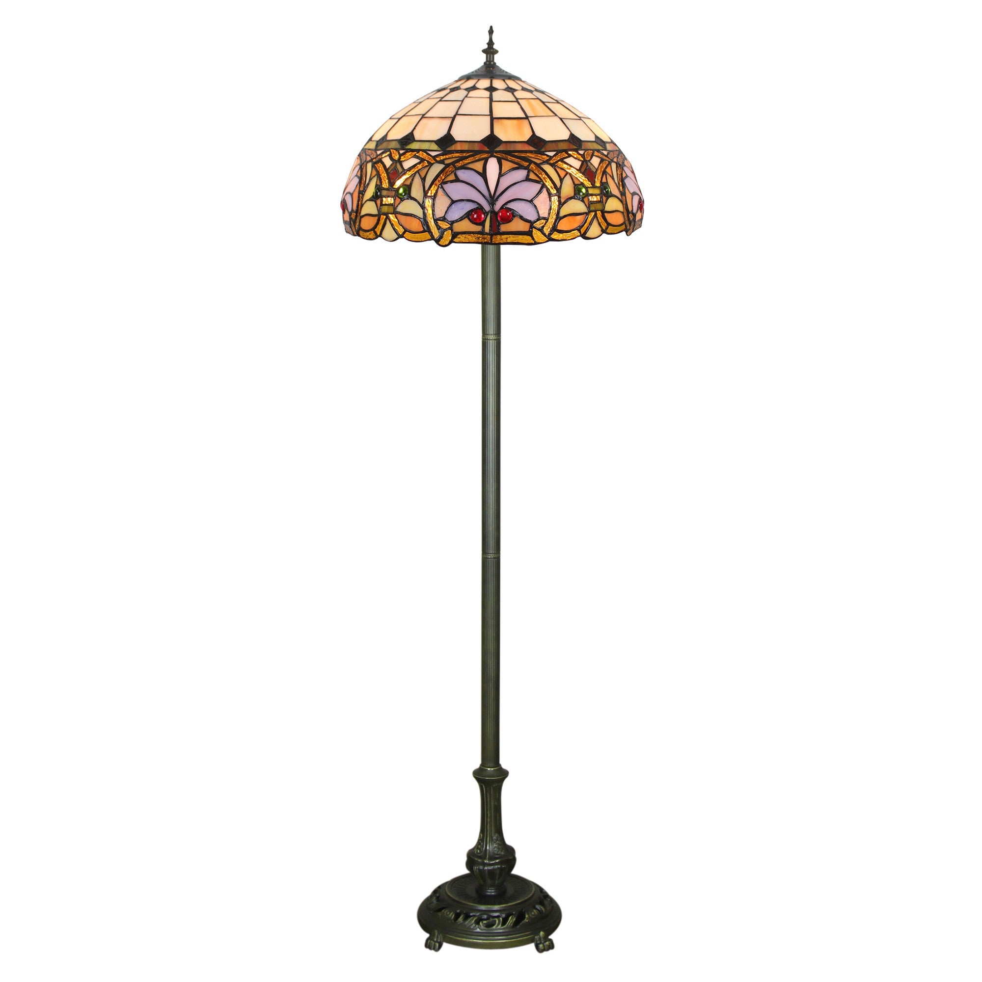 Large glass floor hotsell lamp
