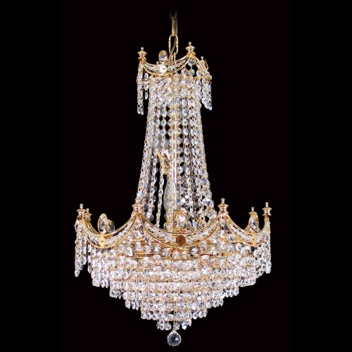 Phoebe Asfour Crystal Pendant Light Chandelier, 41cm, Gold
