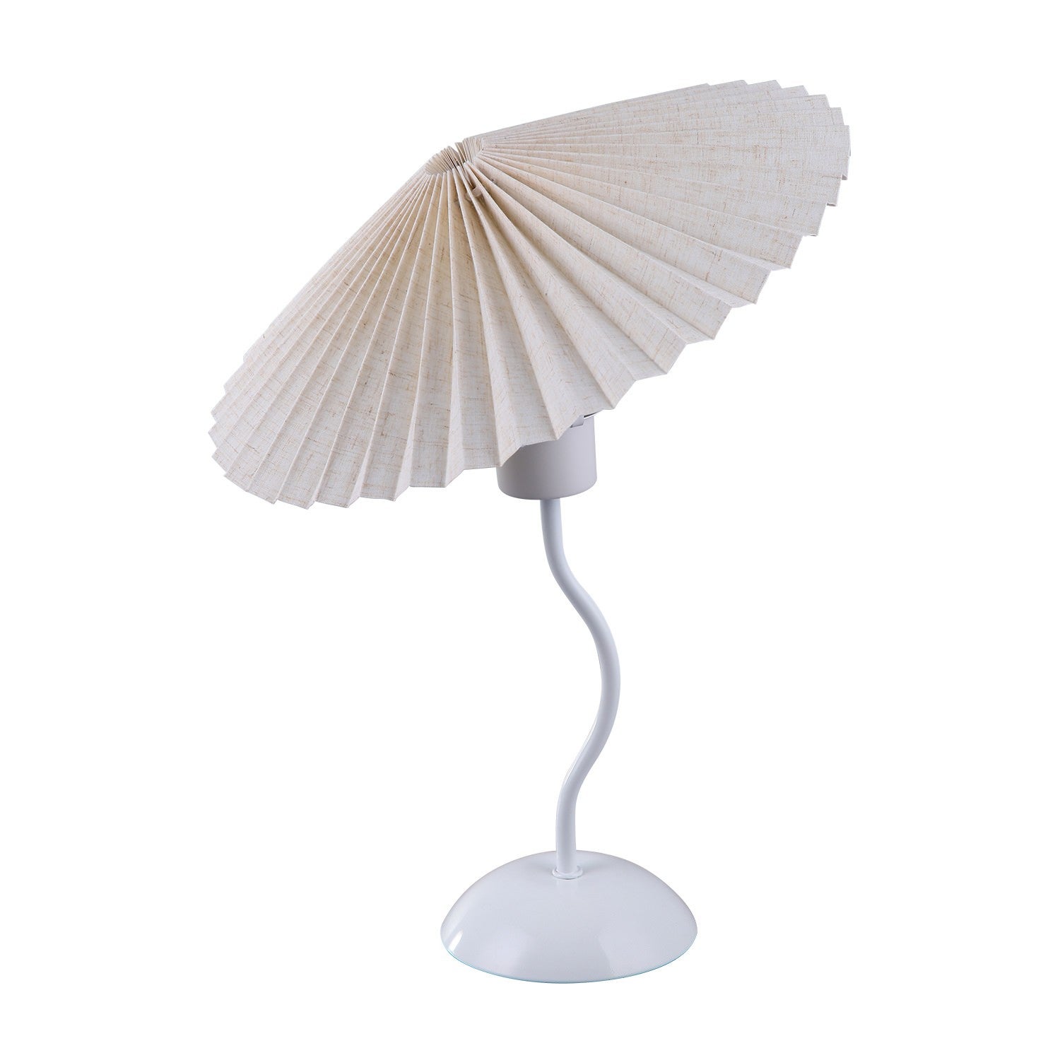 Piairie Pleated Shade Table Lamp White
