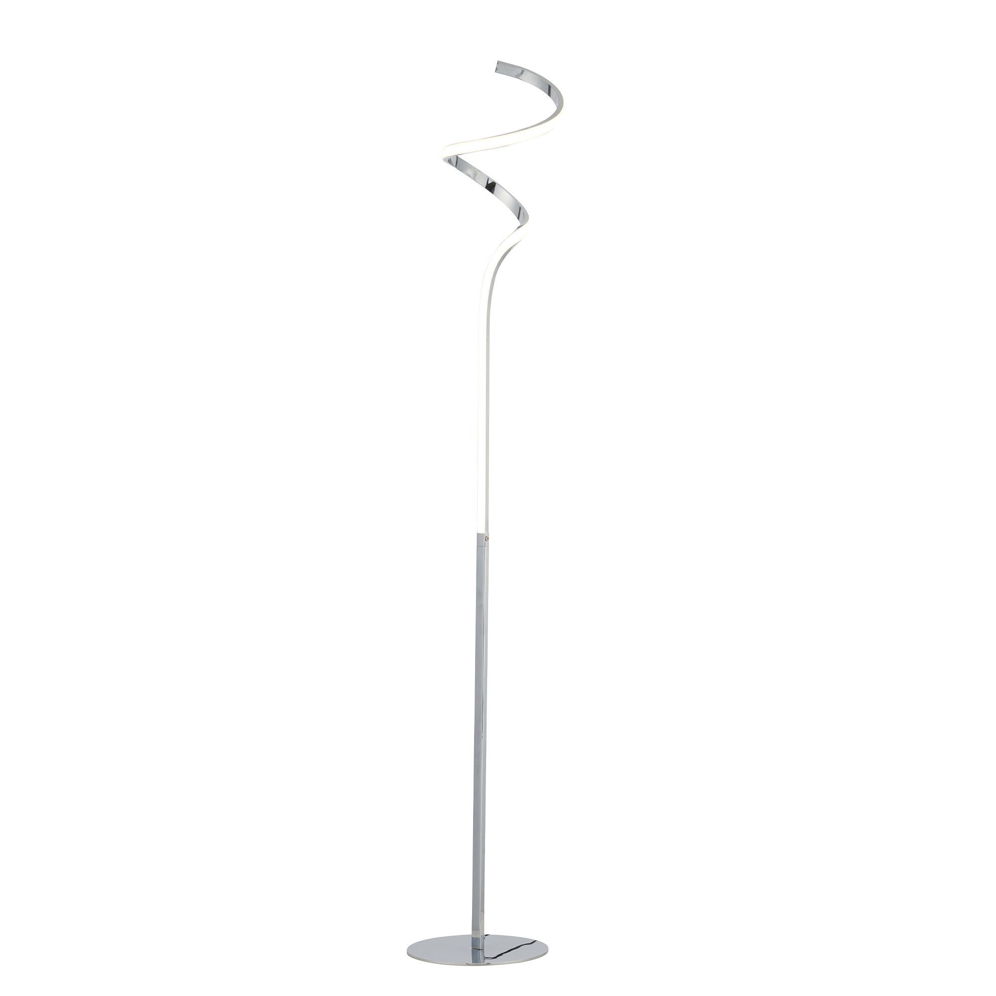 White spiral floor lamp top