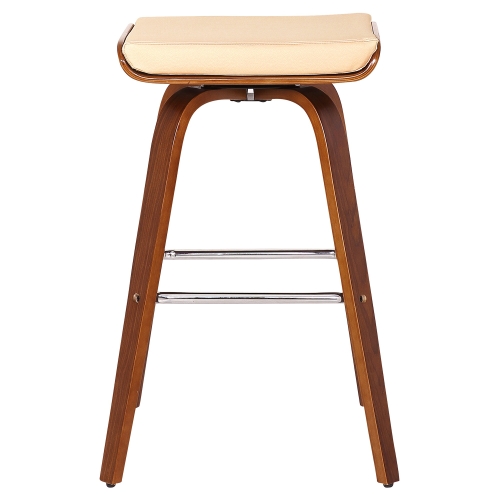 Lucca Timber Bar Stool, Walnut Cream