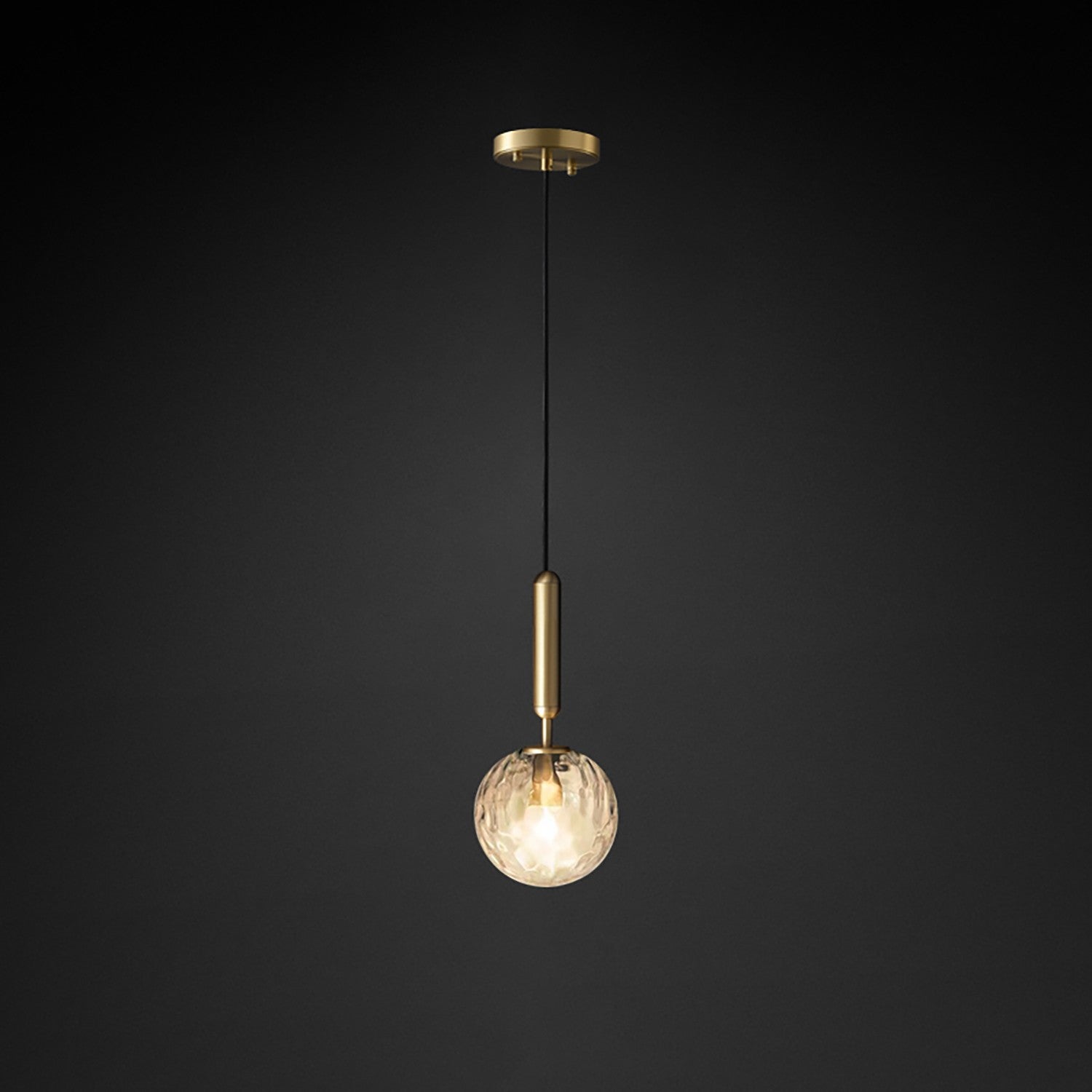 Coloured glass store ball pendant light
