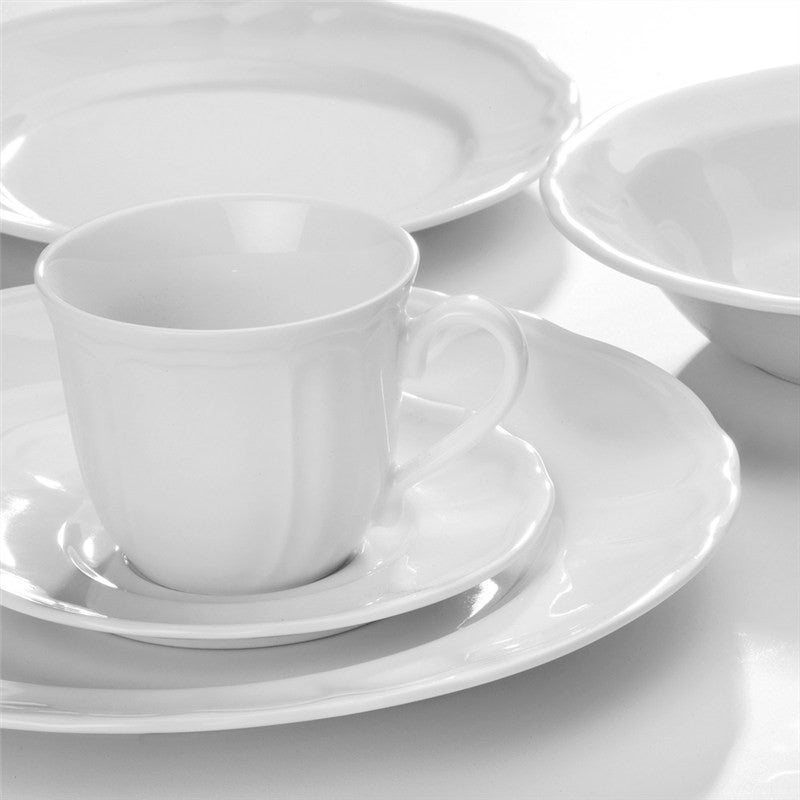 Noritake White Scapes 　食器 4 セット 　計２０ピース Noritake Baroque White Fine Porcelain 20 Piece Dinner Set