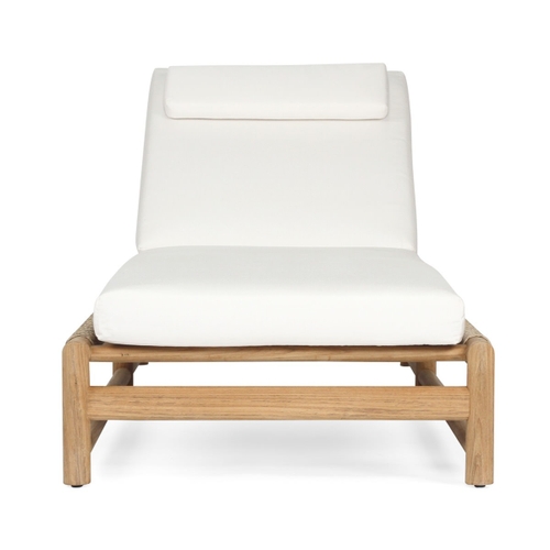 Natamia Teak Timber Cord Outdoor Sun Lounger