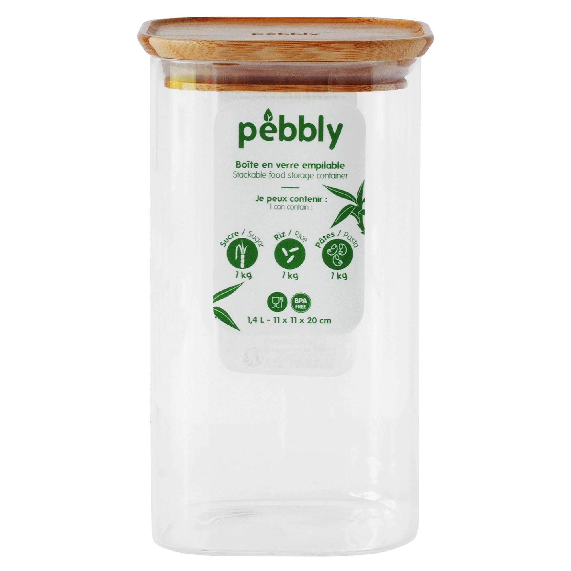 Pebbly Glass Canisters