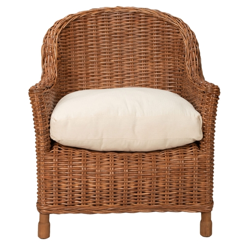 Sam Rattan Armchair, Antique Brown