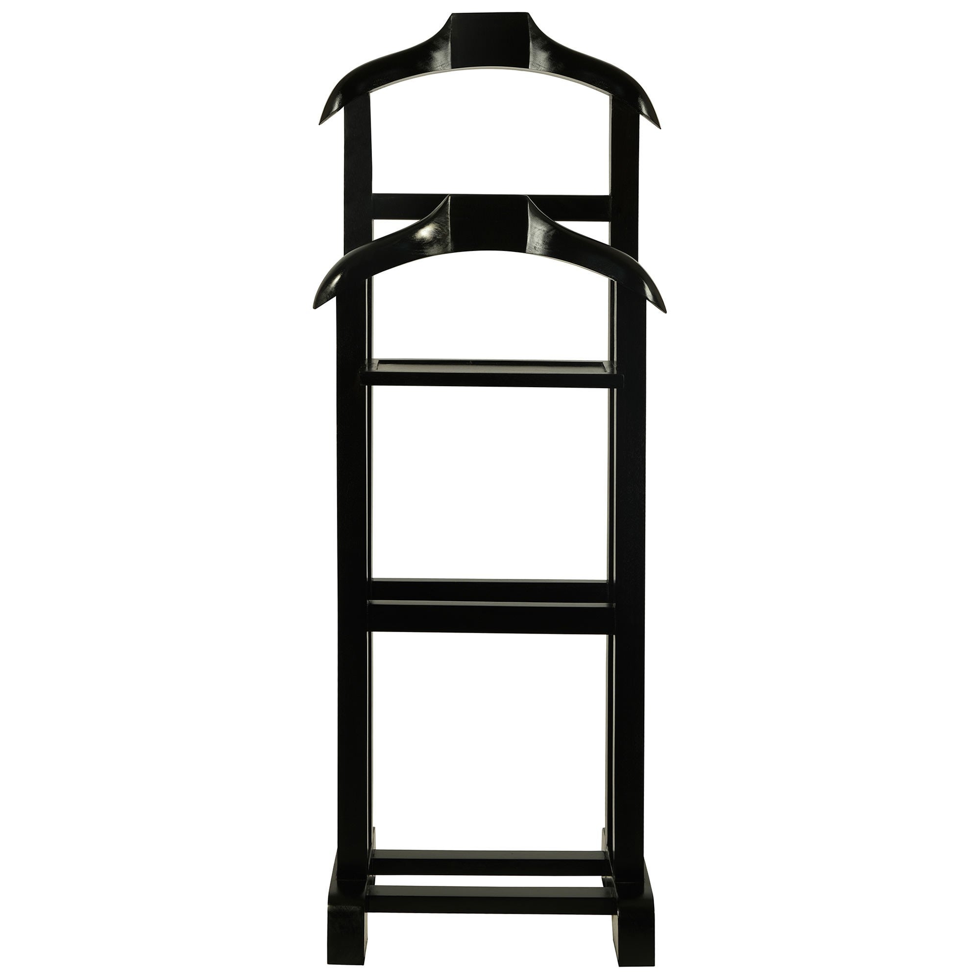 Farrin Mahogany Timber Double Valet Stand Black
