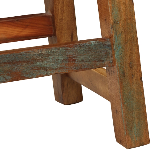 May Reclaimed Timber Saddle Counter Stool, Stained Natural