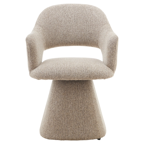 Samantha Fabric Swivel Dining Chair, Desert Taupe