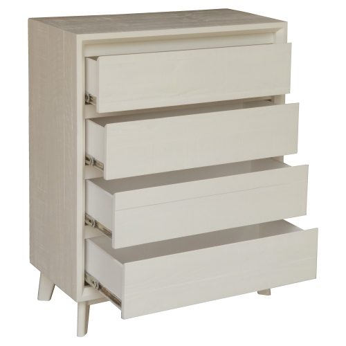 Norre Pine Timber 4 Drawer Tallboy
