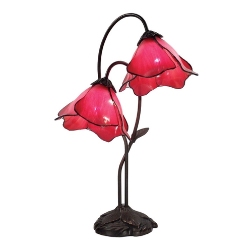 Lily of The Valley Tiffany Style Stained Glass Flower Table Lamp