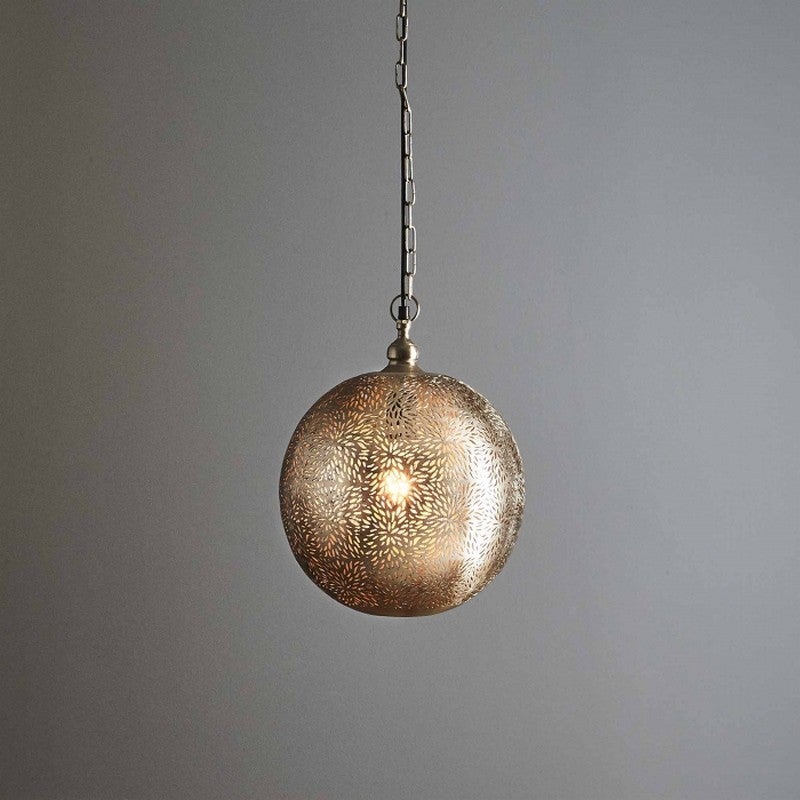 Punched metal deals pendant light