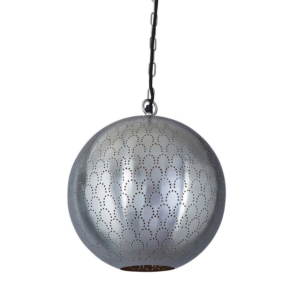 Metal sphere online pendant light