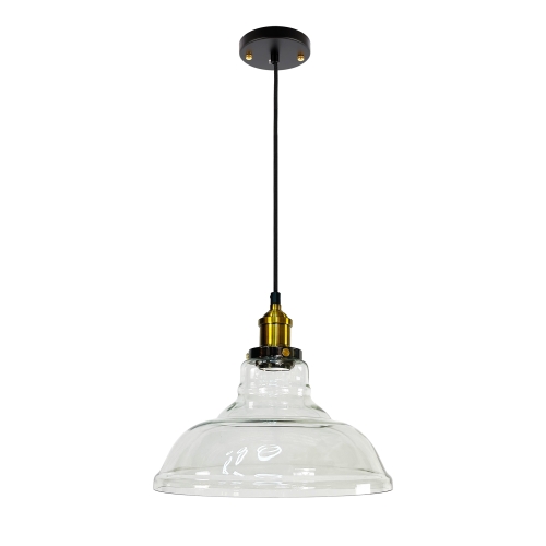 Bettina Glass Cloche Shade Pendant Light, Clear