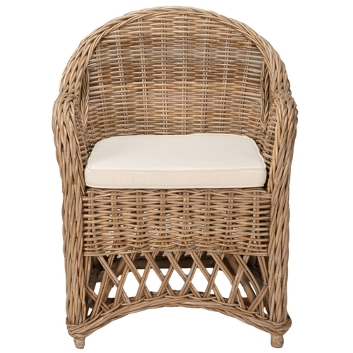 Amos Rattan Dining Armchair, Kuboo Grey